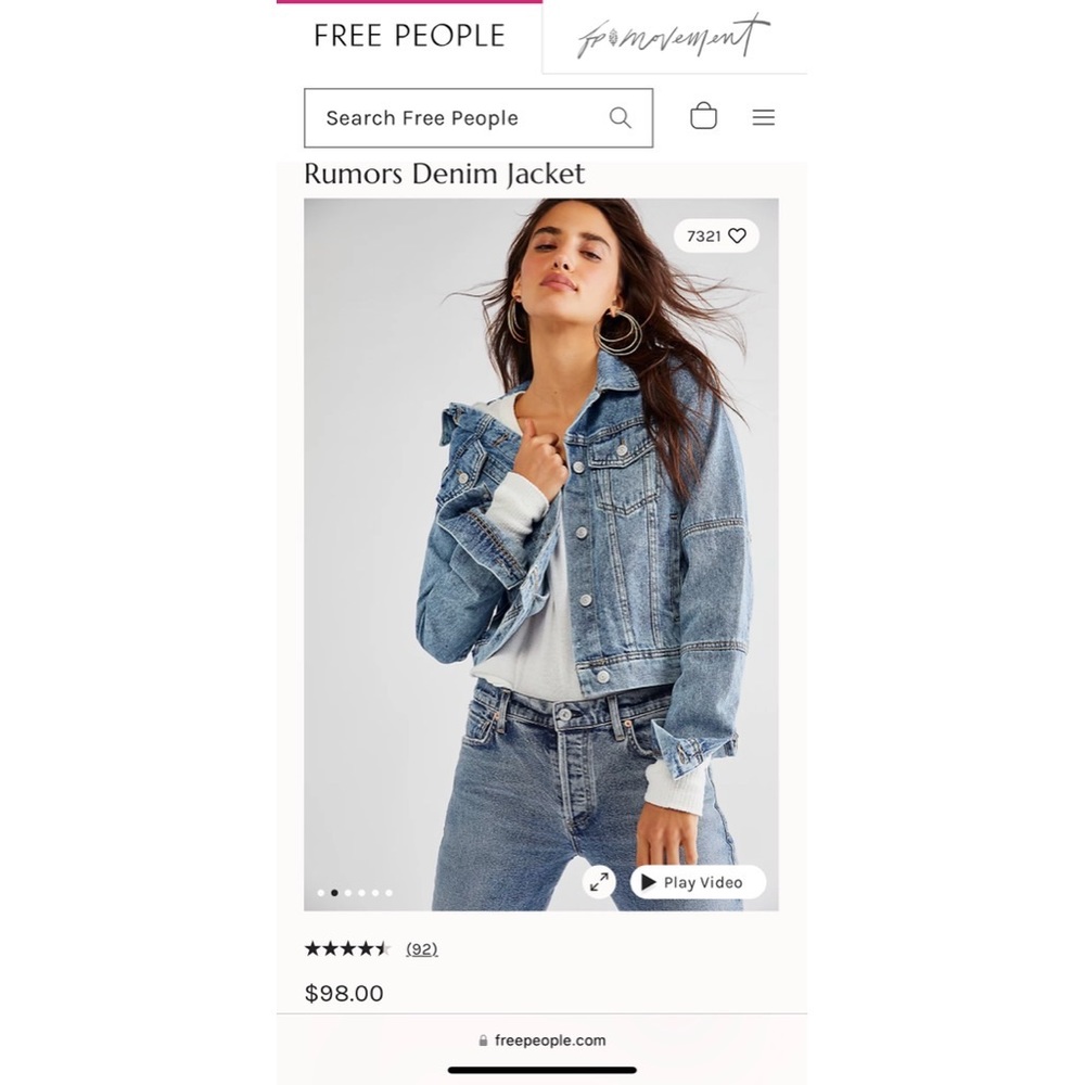 Free People - Rumors Denim Jacket (small)